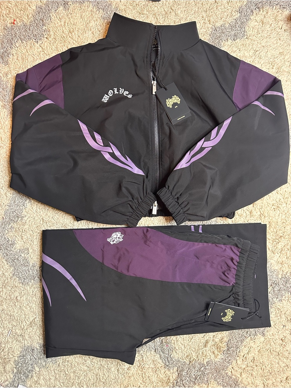 Darc Sport Black and Purple Two-Piece Track Set